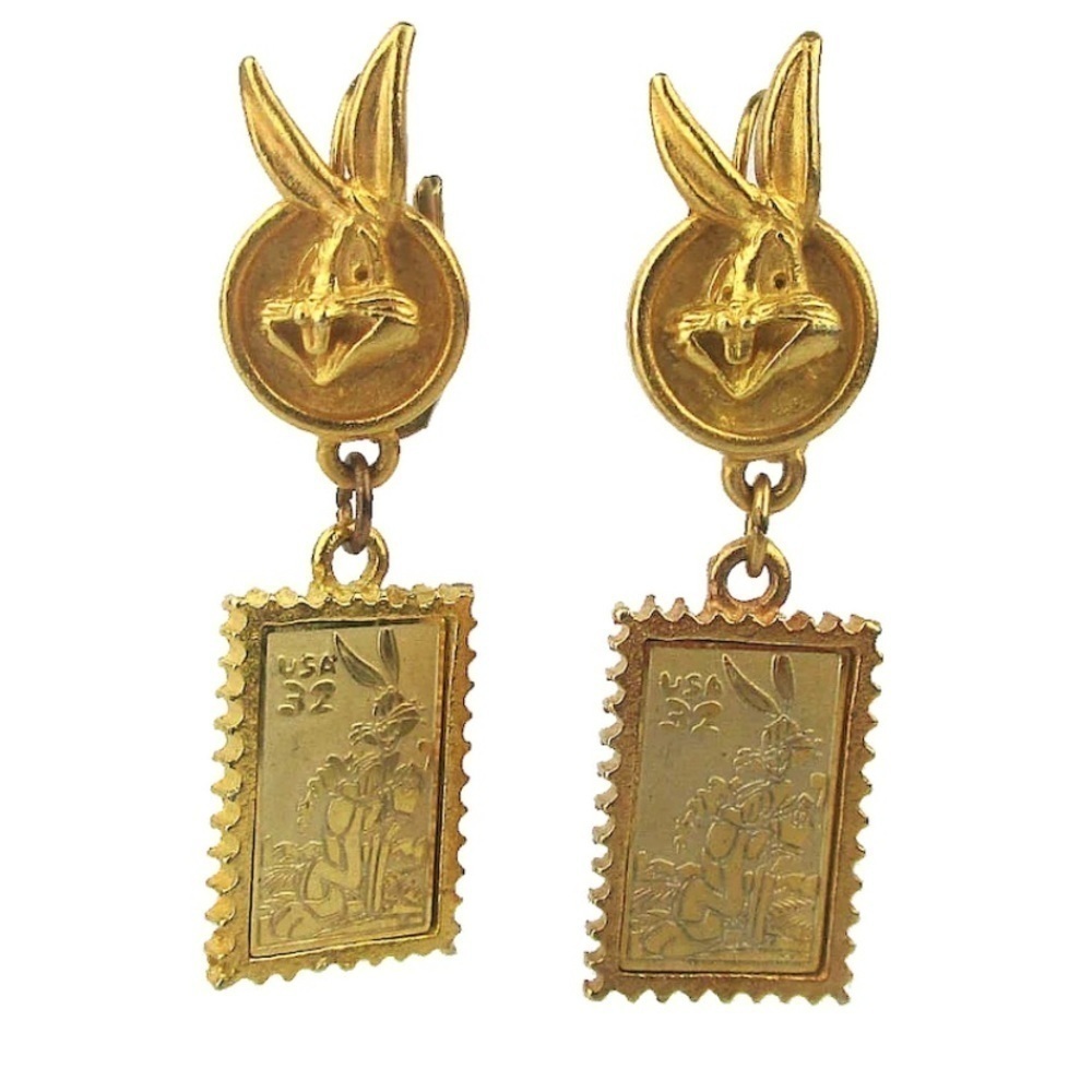 Vintage USA 32 Bugs Bunny Pierced Earrings